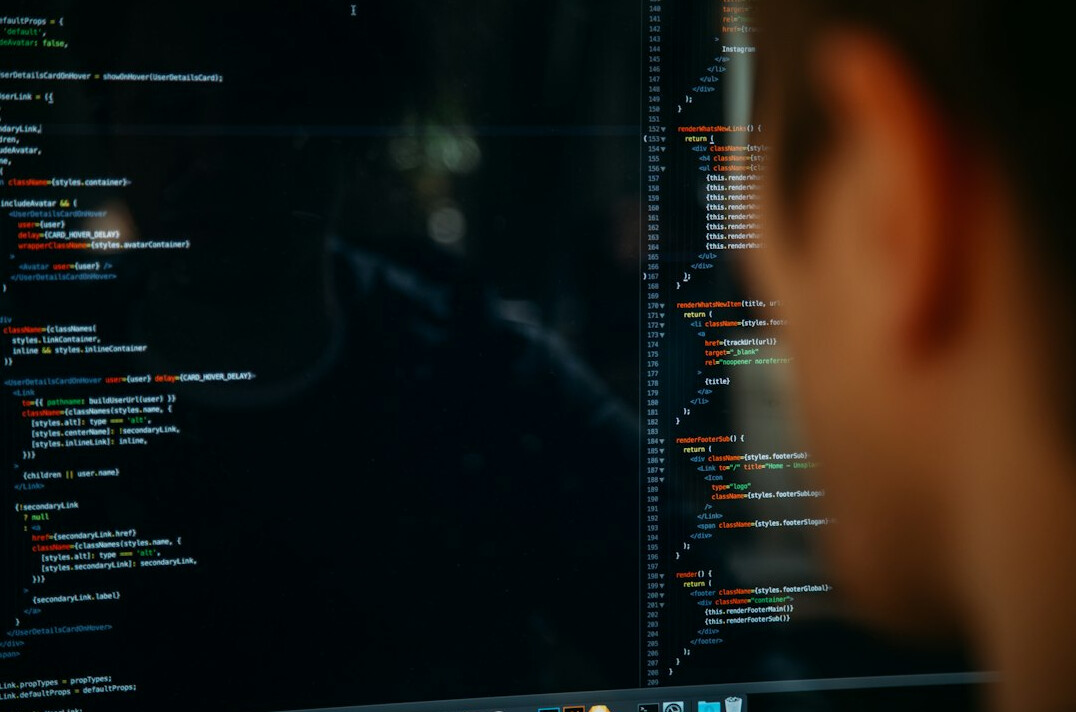 student studying coding