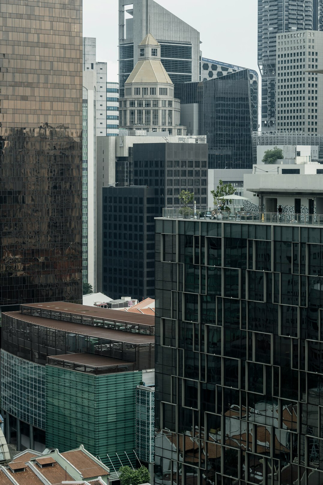 Modern office space with a view of the Singapore skyline